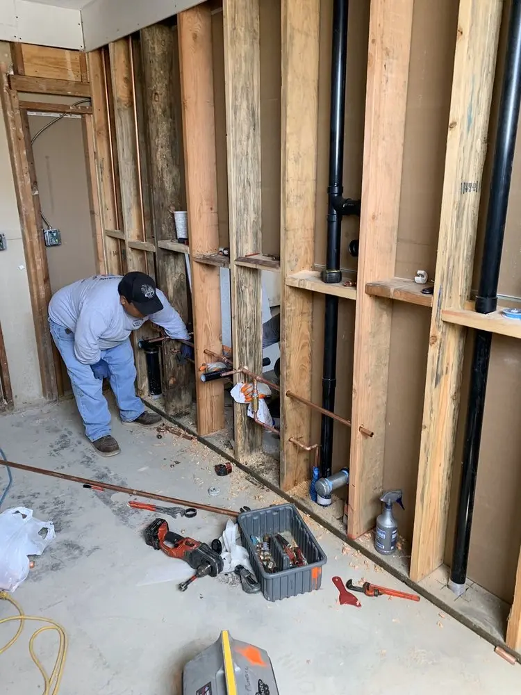 Commercial rough-in plumbing for Trenchless Sewer Repair in Denton